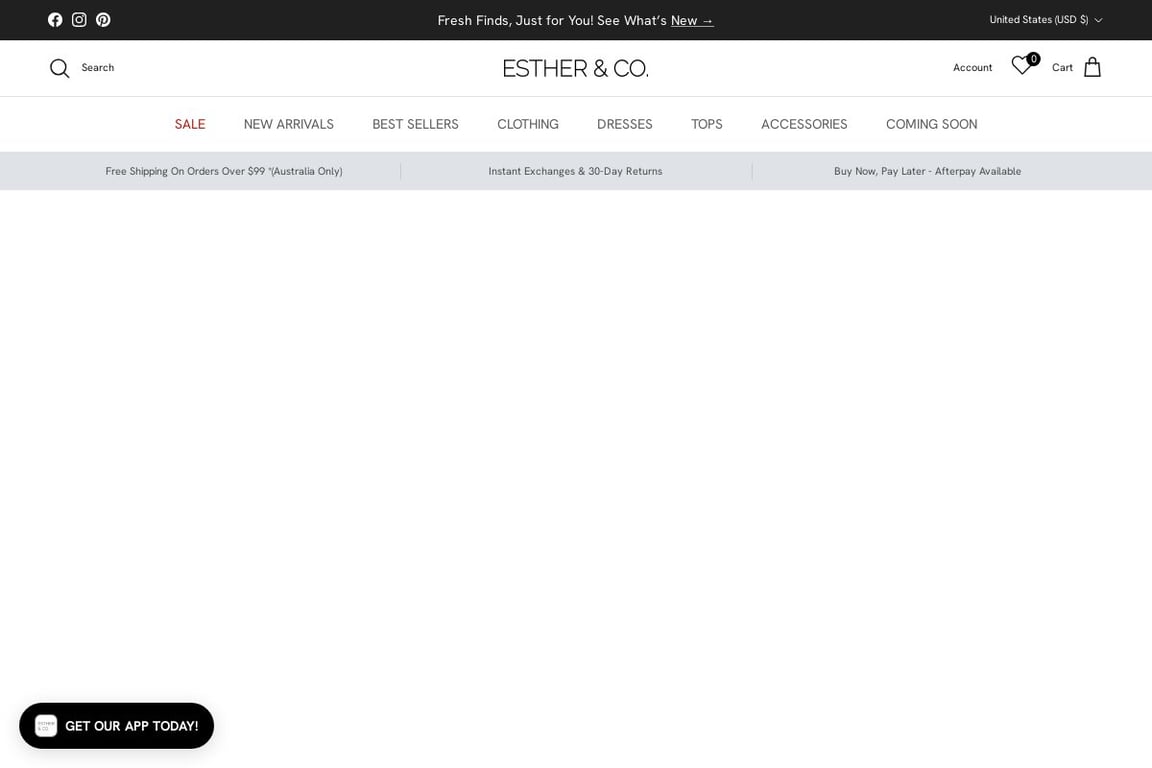 Esther & Co. (US) homepage