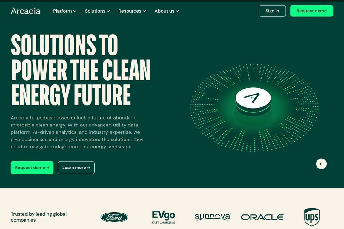 Arcadia Power homepage
