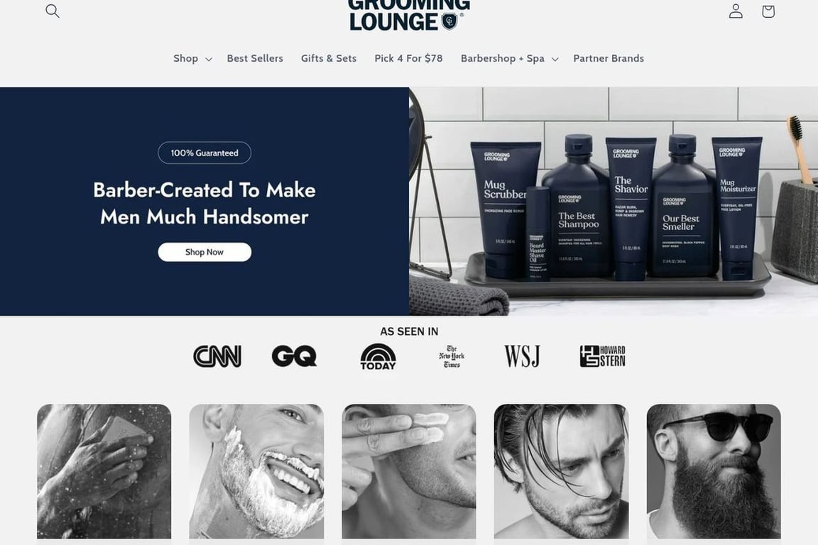Grooming Lounge homepage