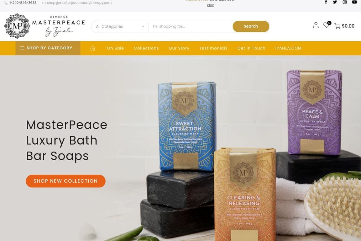 MasterPeace Body Therapy homepage