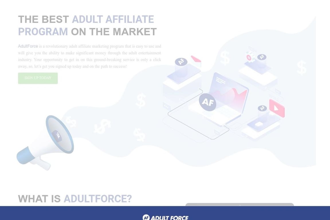 AdultForce homepage