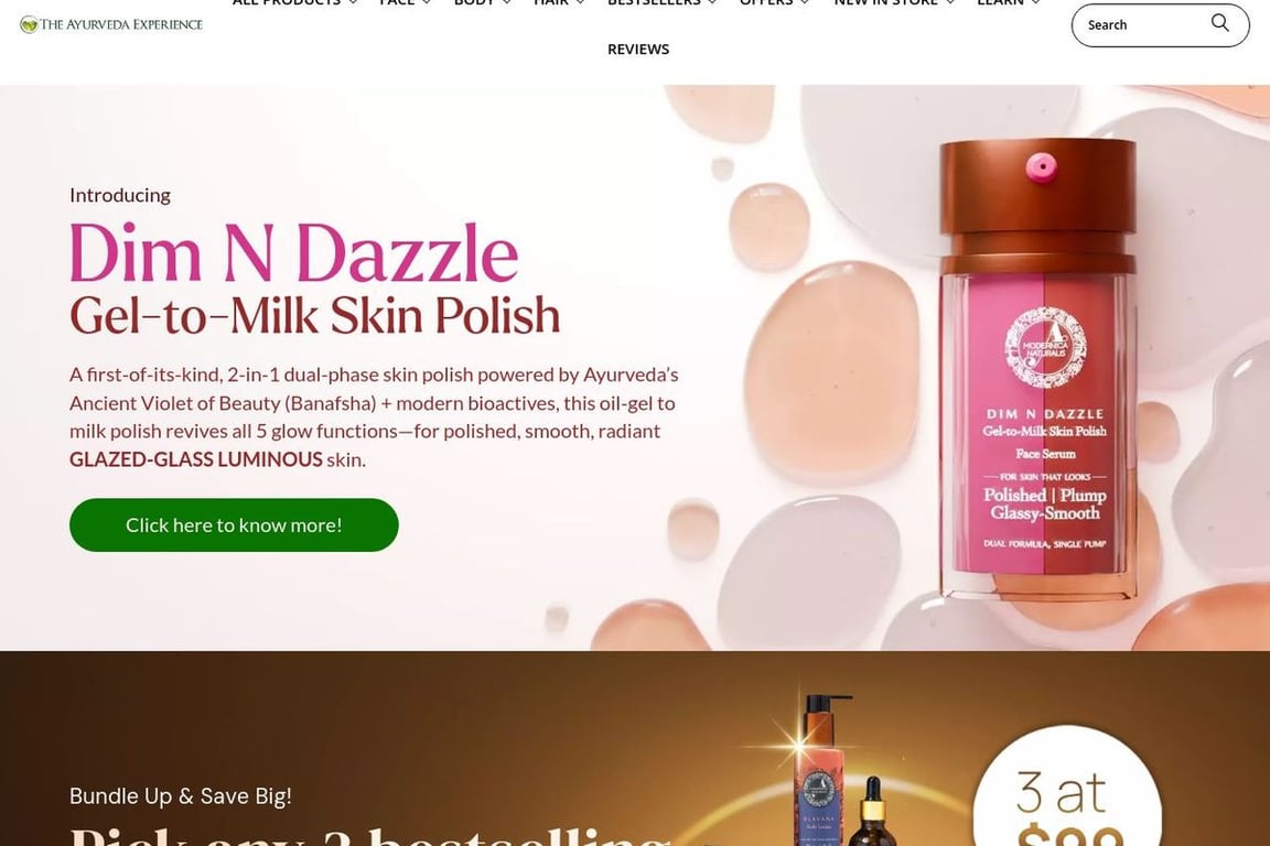 The Ayurveda Experience homepage