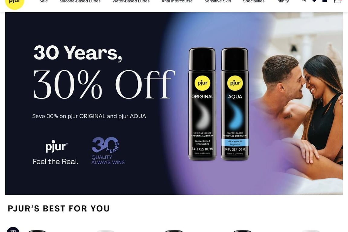 Pjur homepage