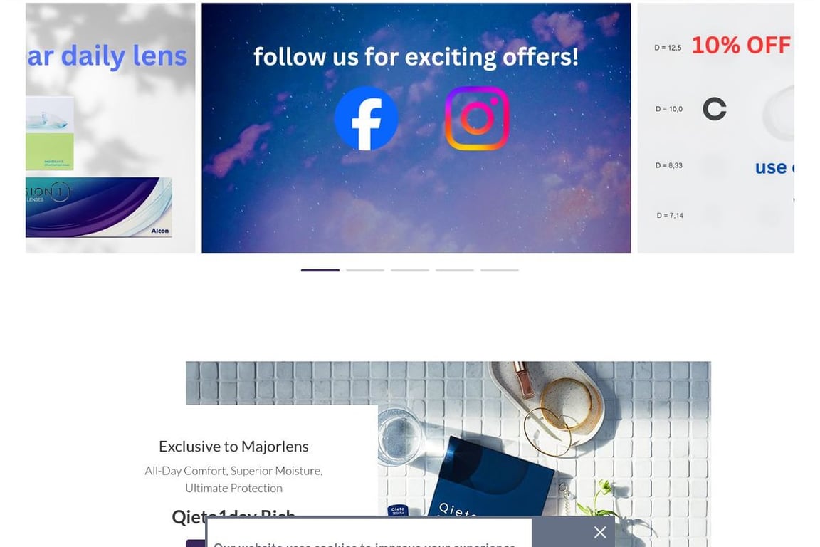 Major Lens homepage