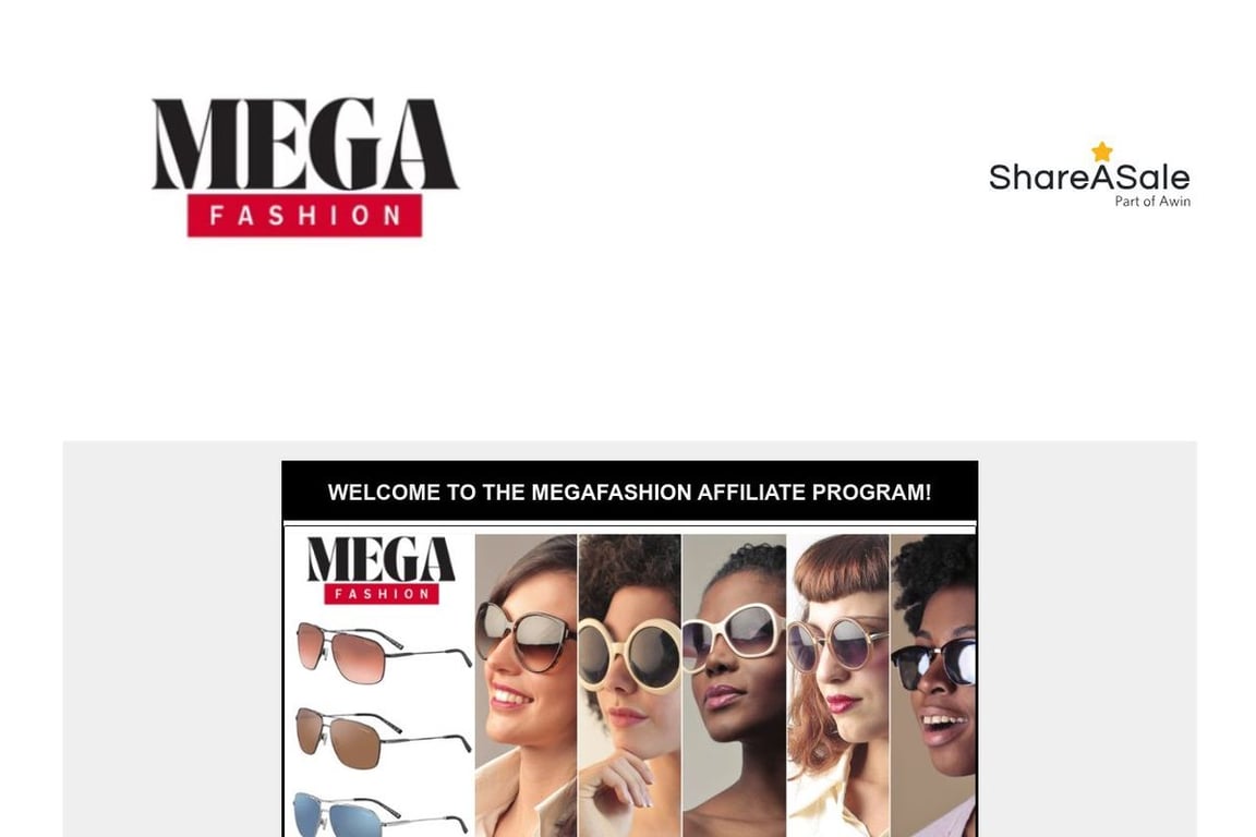 Megafashion affiliate program signup page