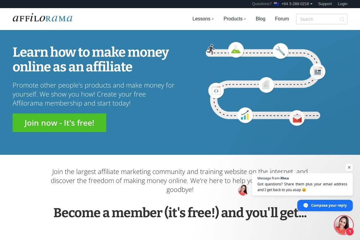 Affilorama homepage