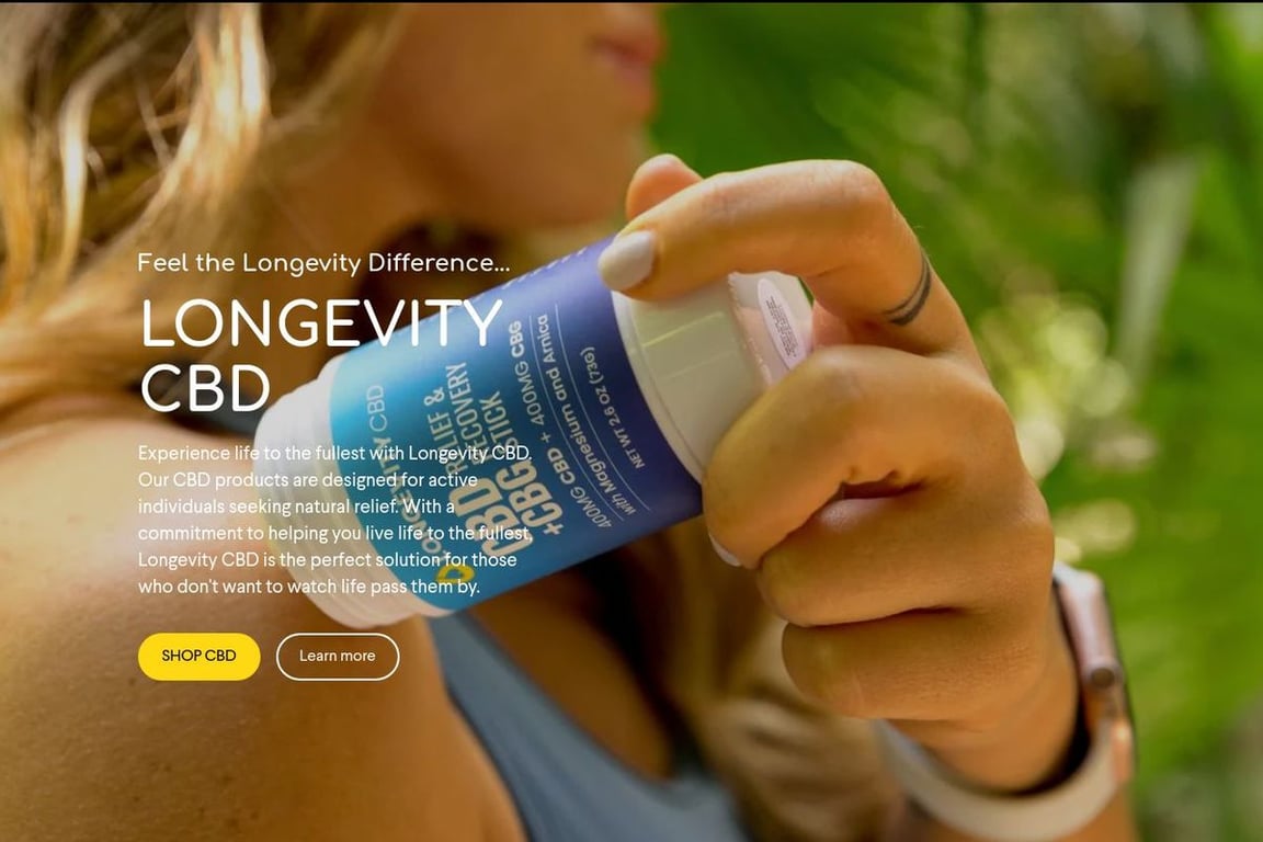 Longevity CBD homepage