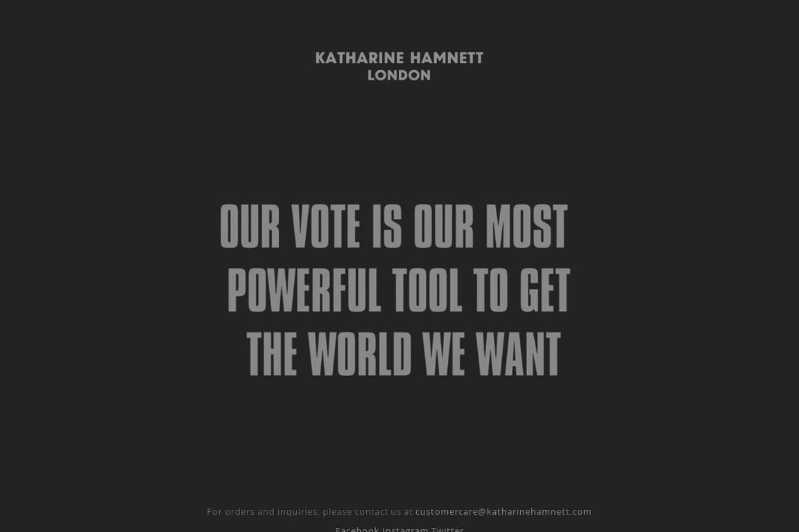 Katharine Hamnett homepage