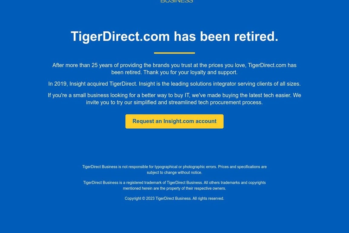 TigerDirect affiliate program signup page