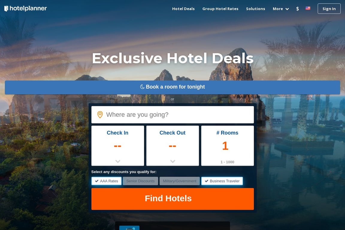Hotel Group Reservations by HotelPlanner.com homepage