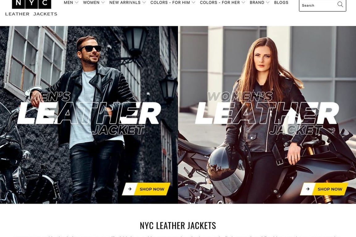NYC Leather Jackets homepage