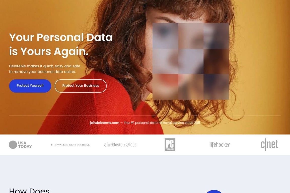 DeleteMe homepage