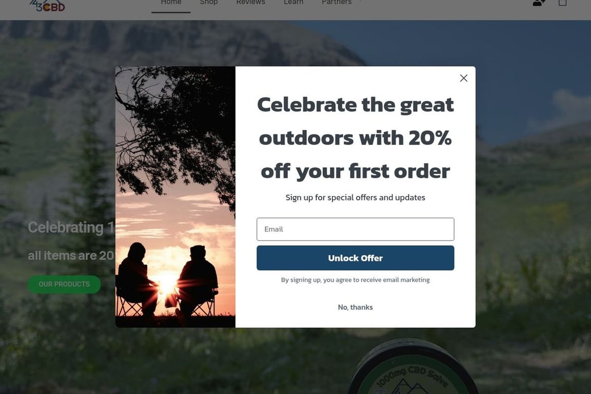 43 CBD Solutions homepage