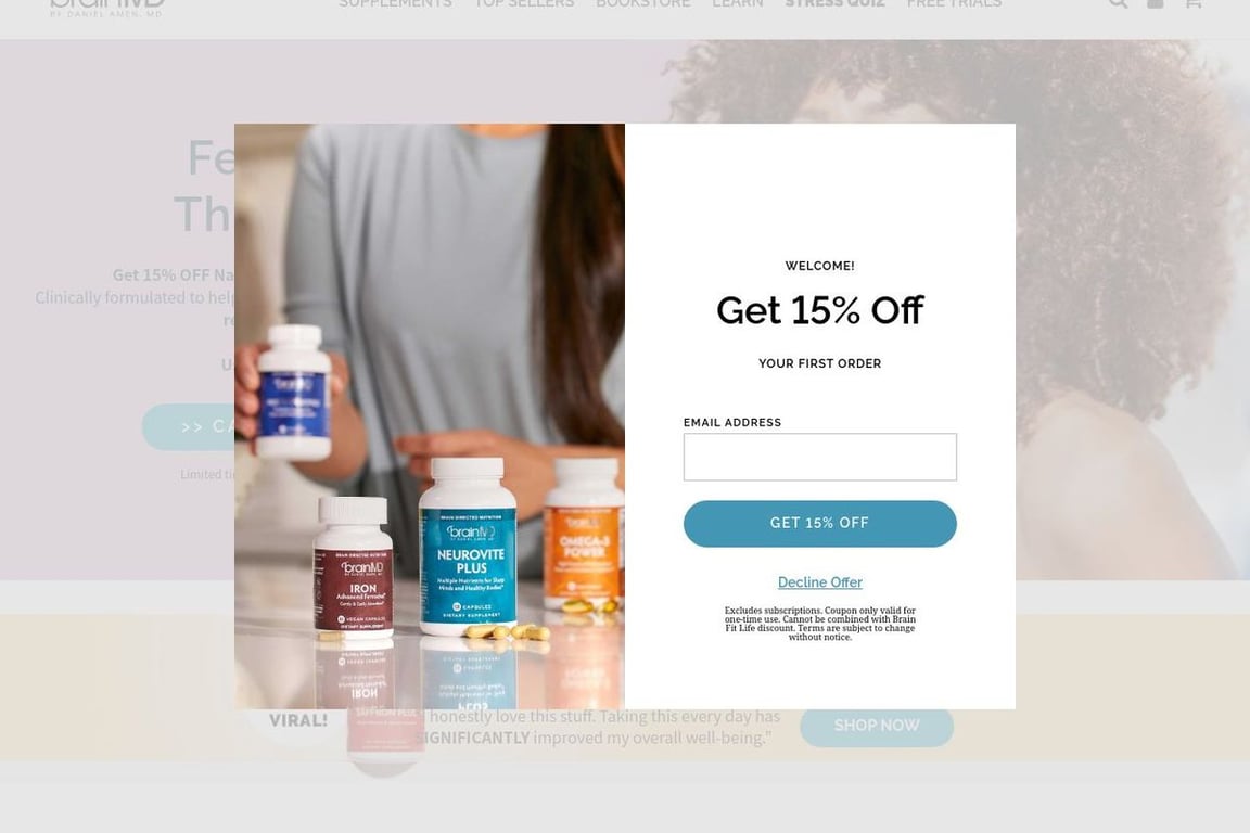 BrainMD homepage