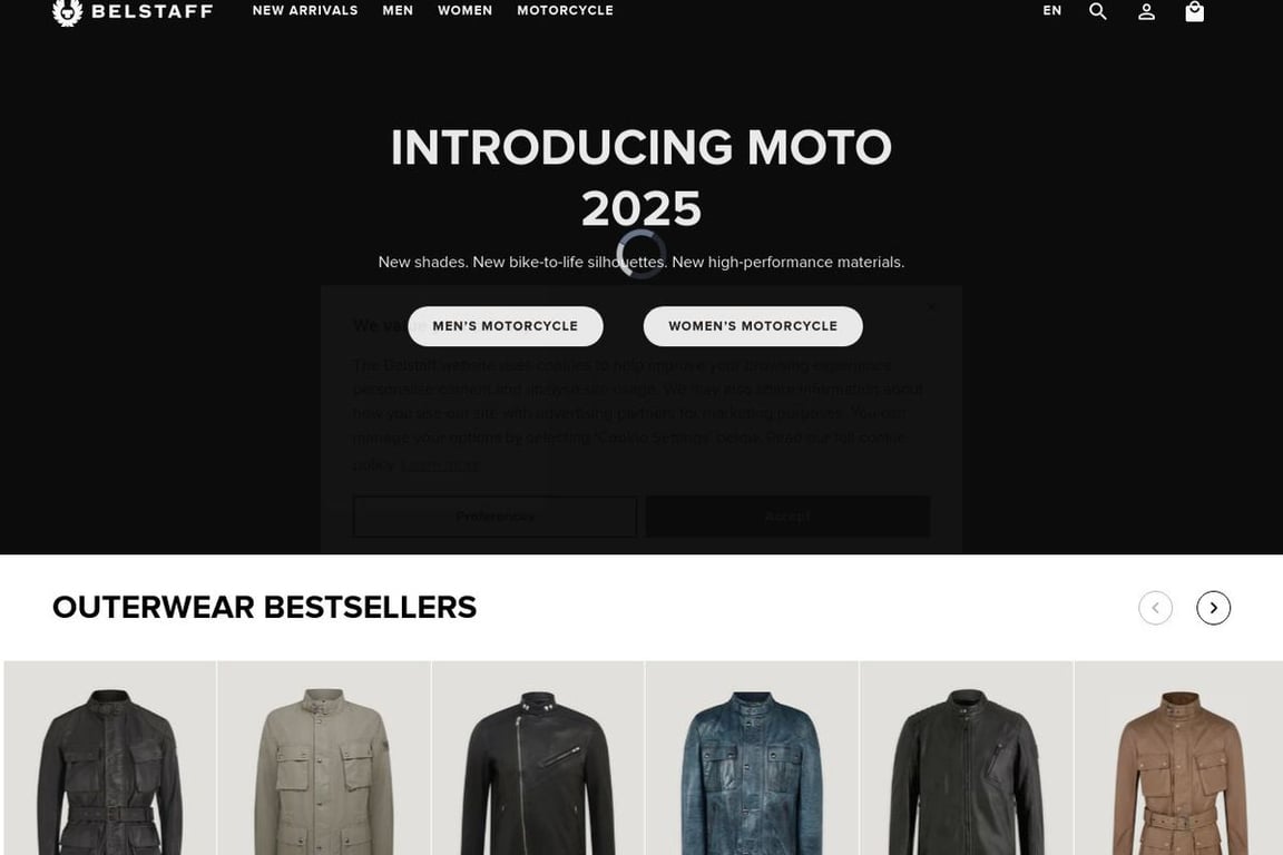 Belstaff (US) homepage