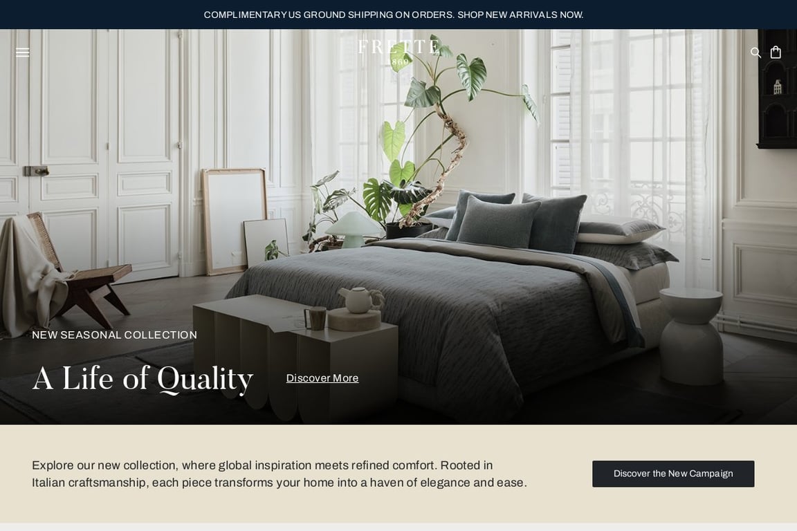 Frette homepage