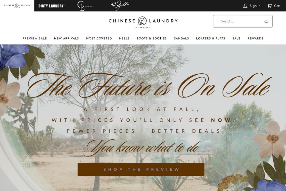 Chinese Laundry homepage