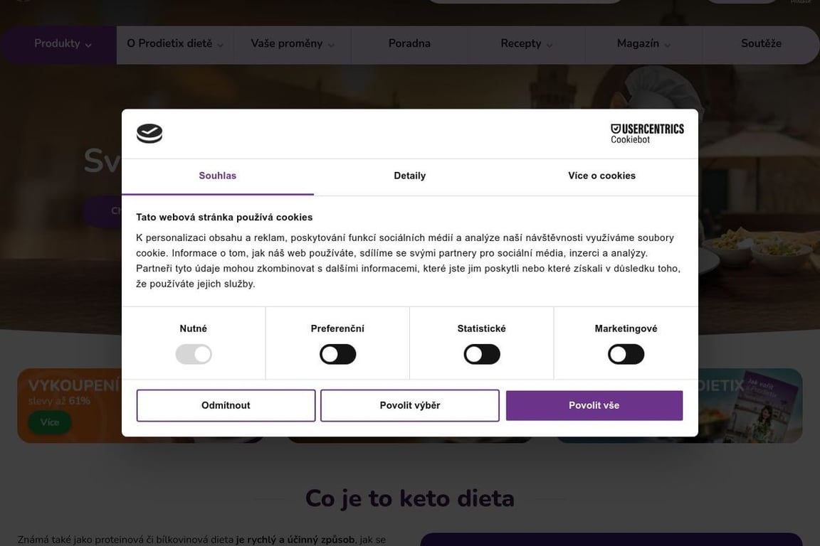 Prodietix homepage