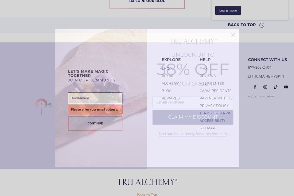Tru Alchemy homepage