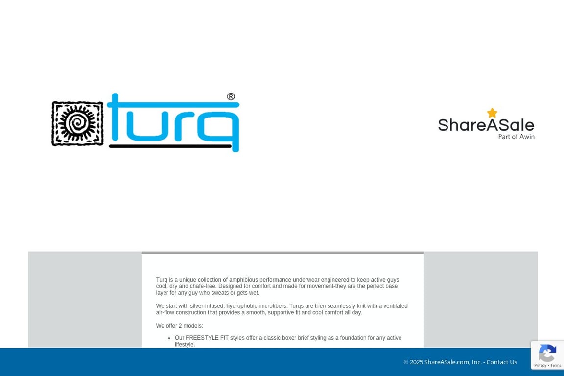 Turq Sport affiliate program signup page