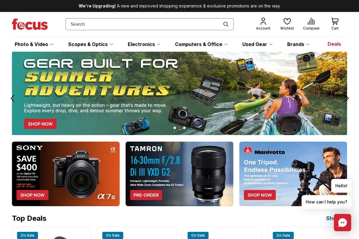 Focus Camera homepage