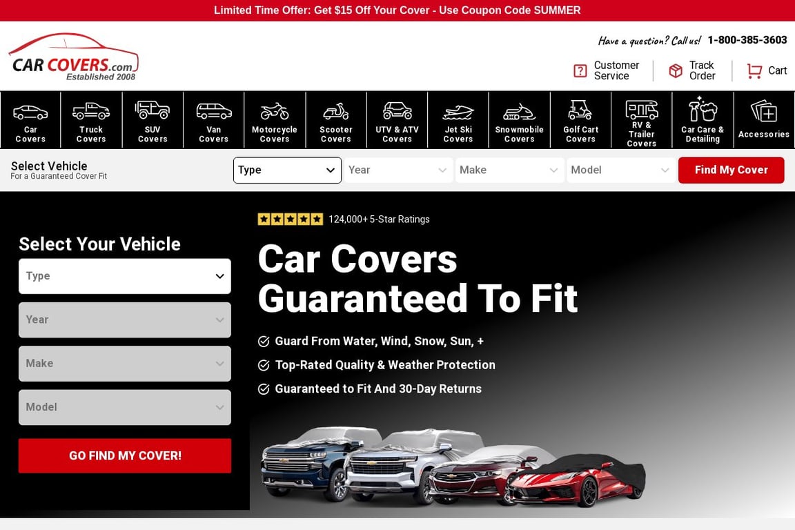 Car Covers homepage
