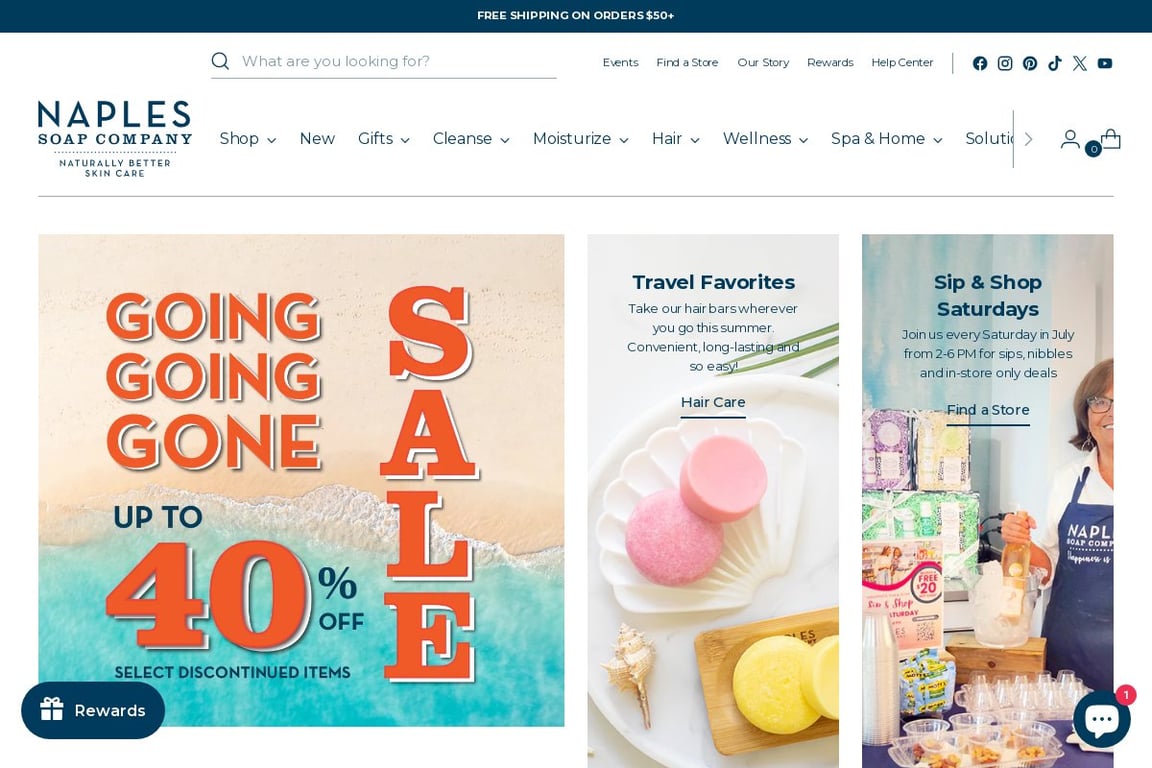 Naples Soap Company homepage