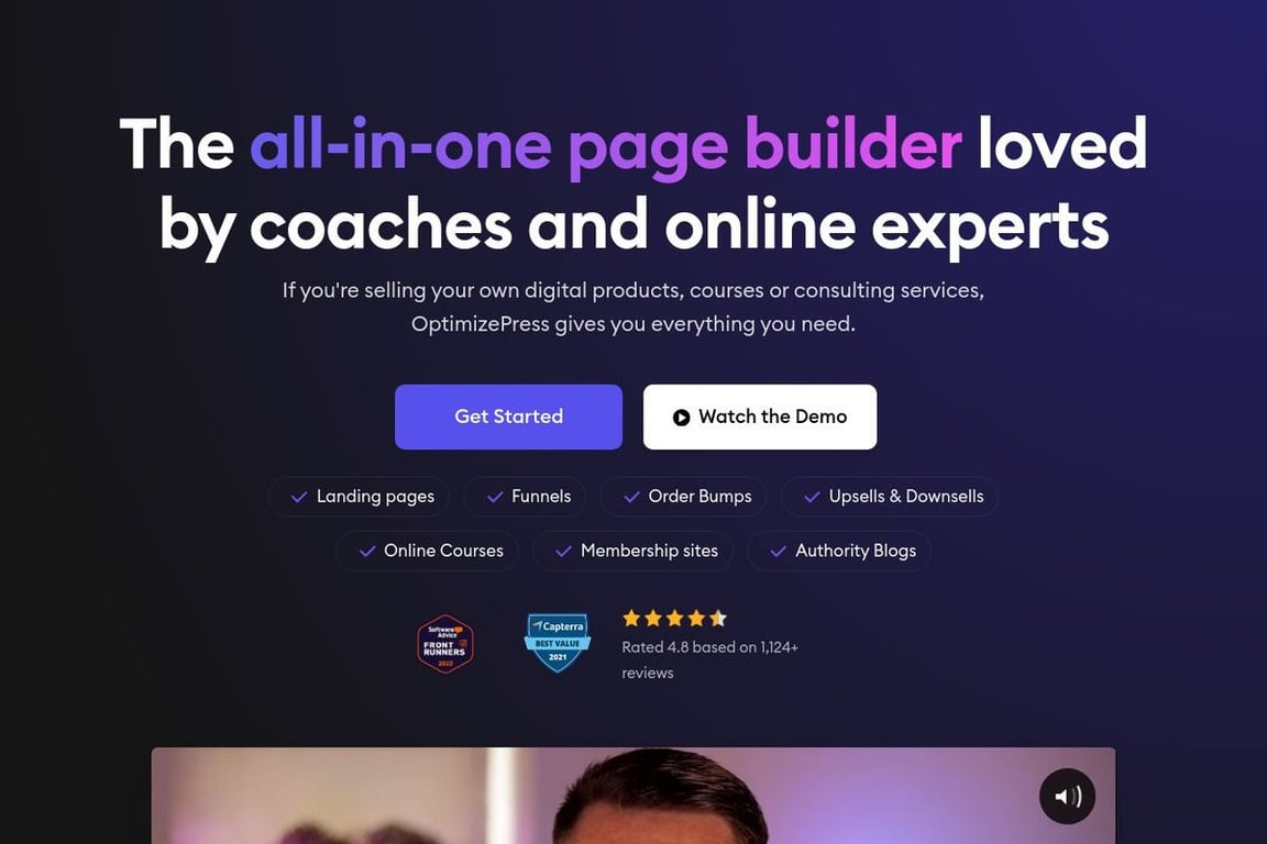OptimizePress homepage