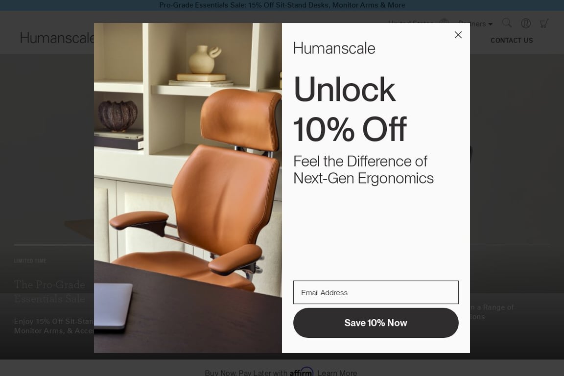 Humanscale homepage