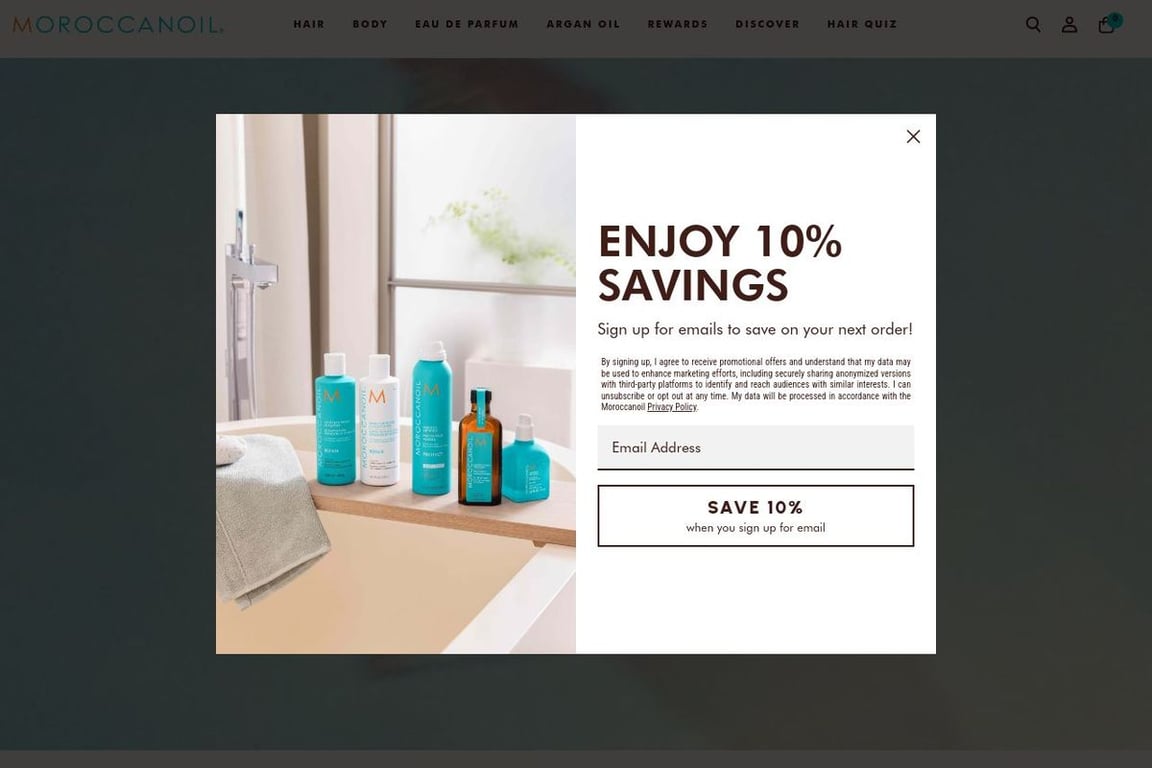 Moroccanoil homepage