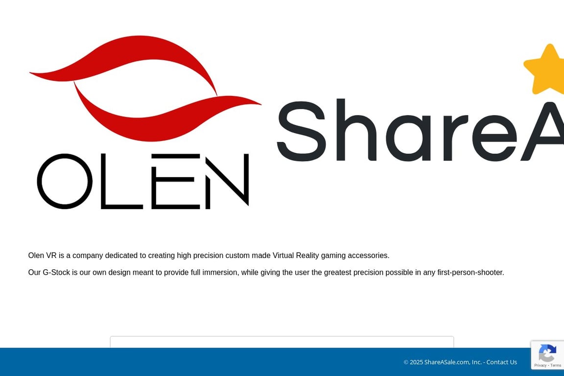 Olen VR affiliate program signup page