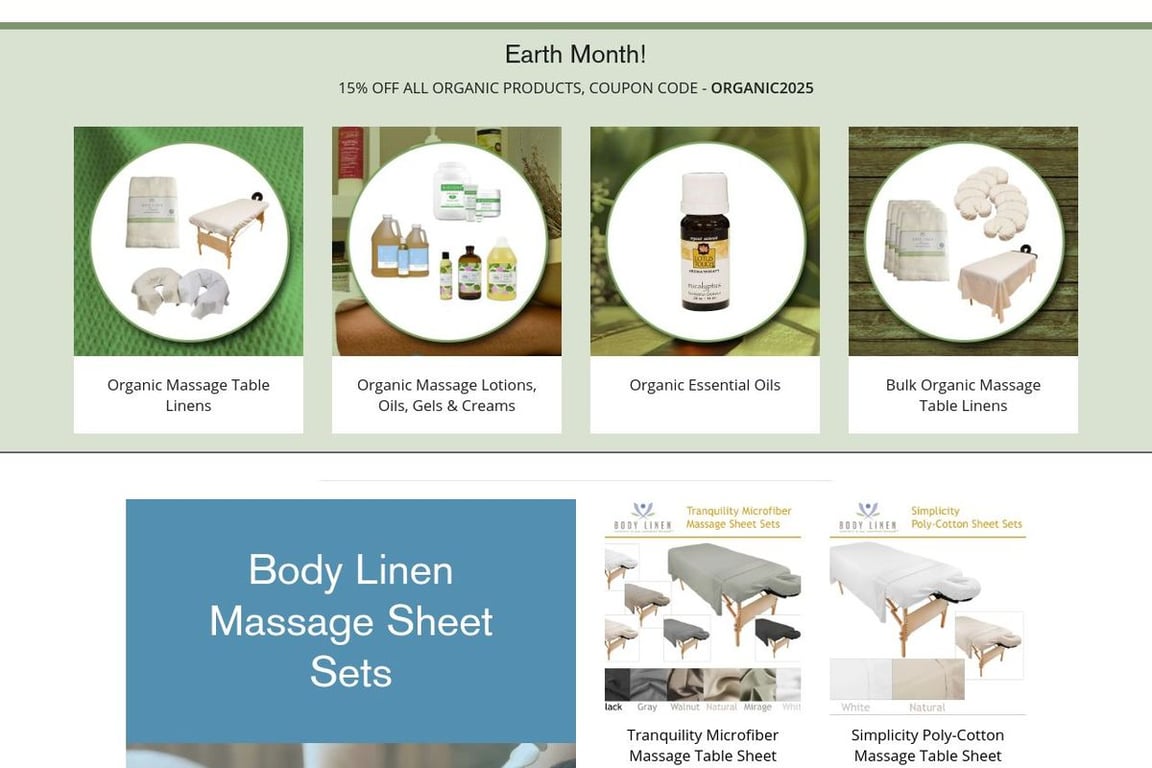 Massage Naturals homepage