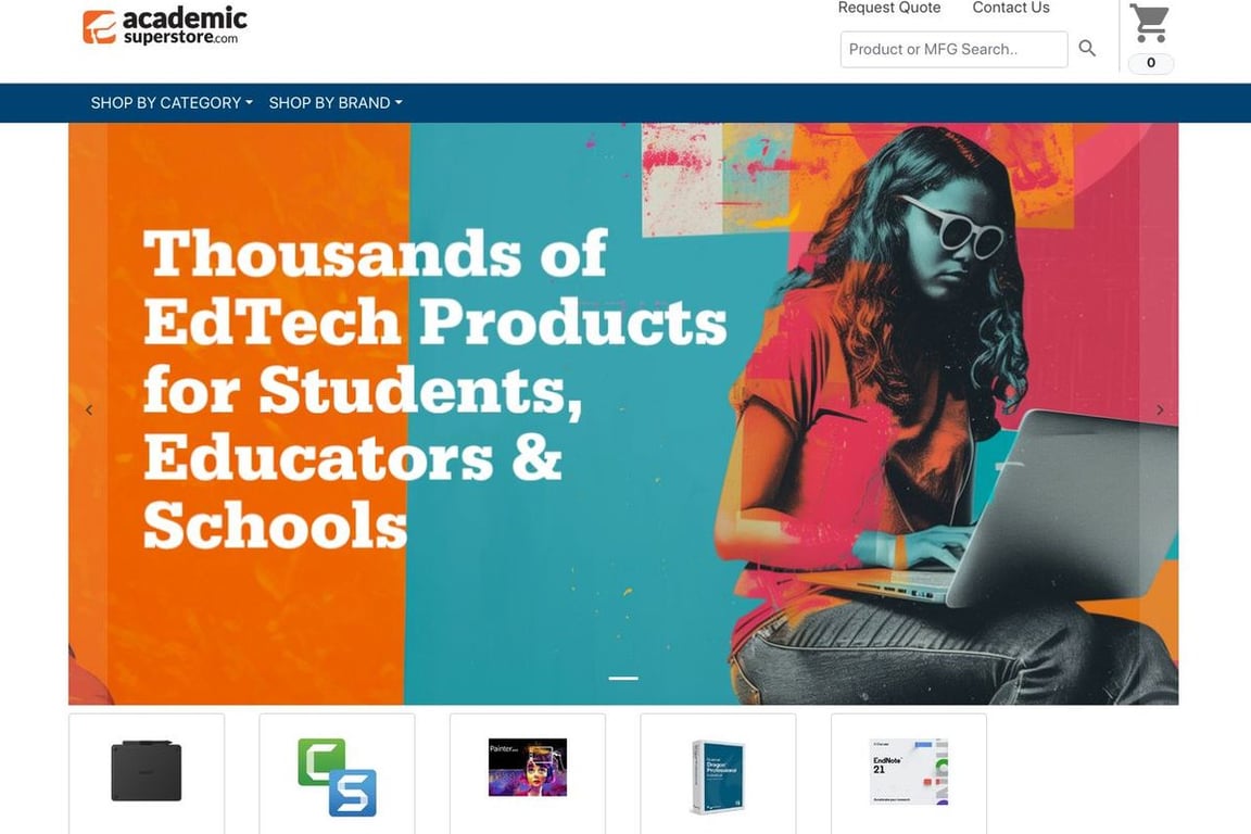 Academic Superstore homepage