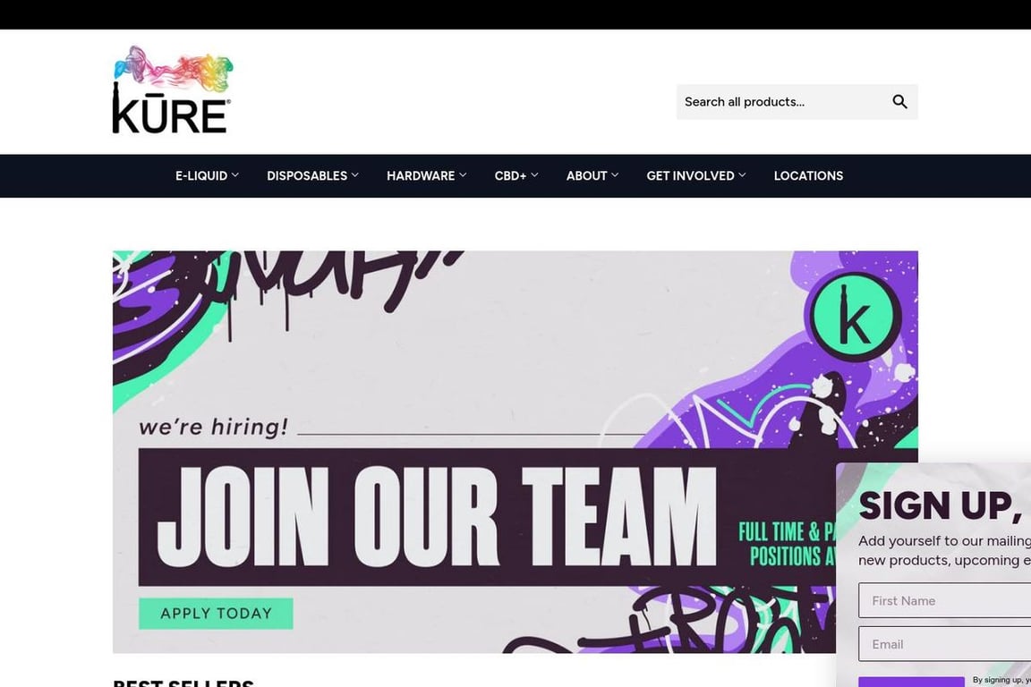 Madvapes homepage