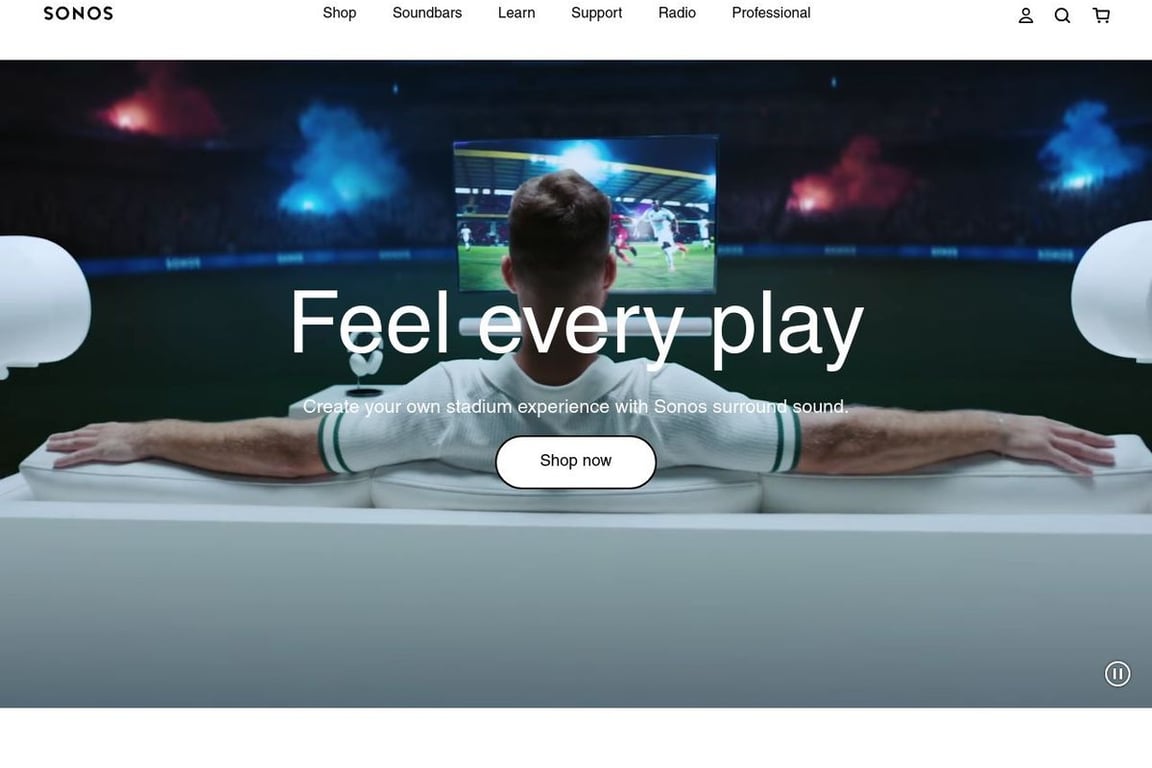 Sonos homepage