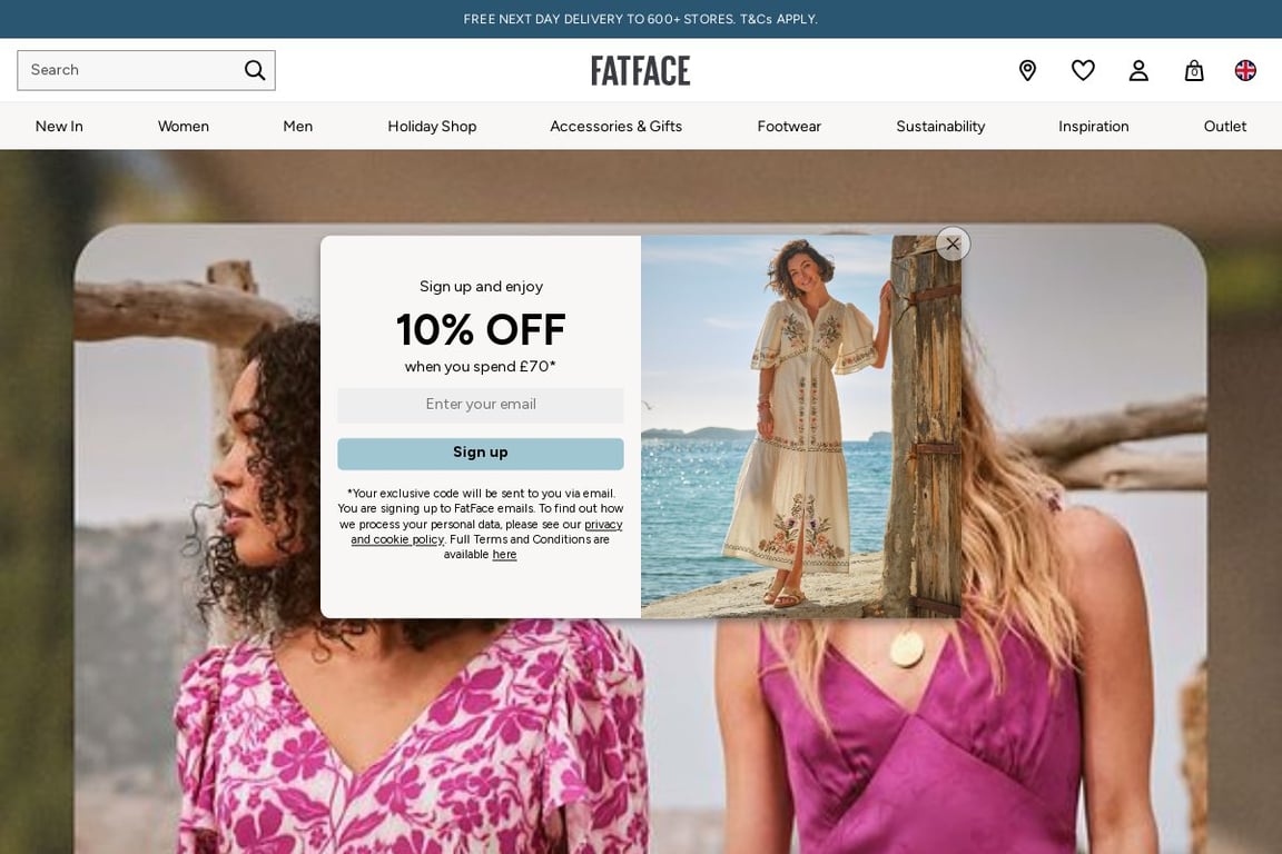 FatFace homepage