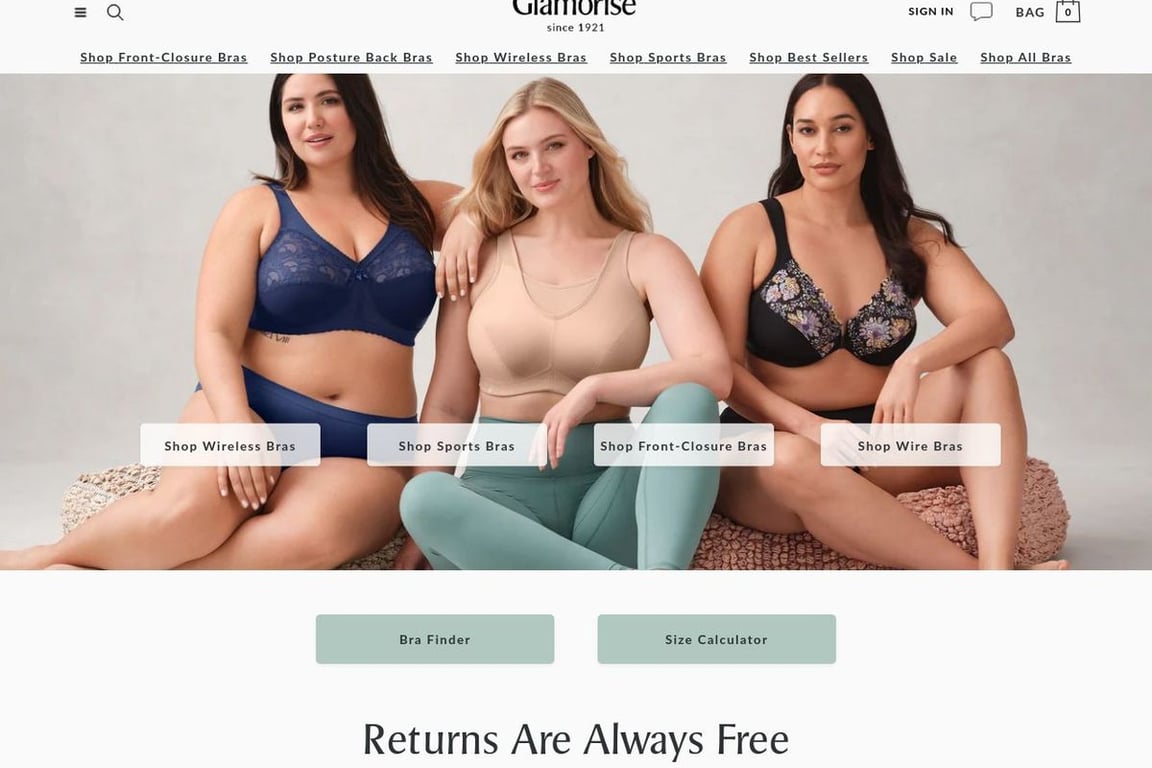 Glamorise Foundations, Inc. homepage