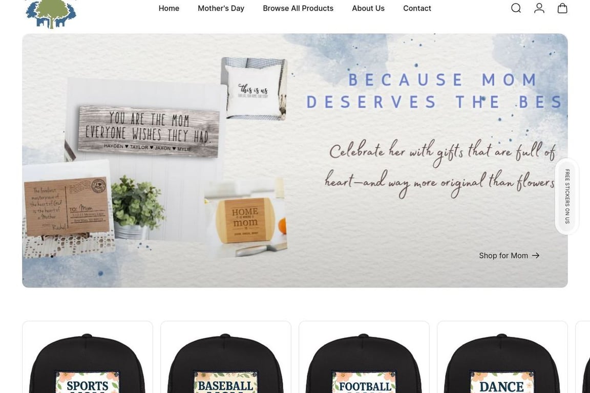 Quadra Ecommerce homepage