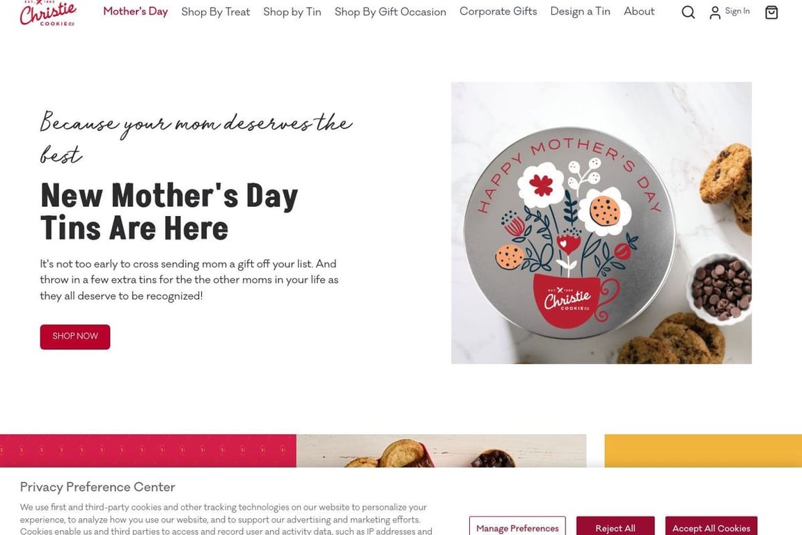 Christie Cookie Co homepage