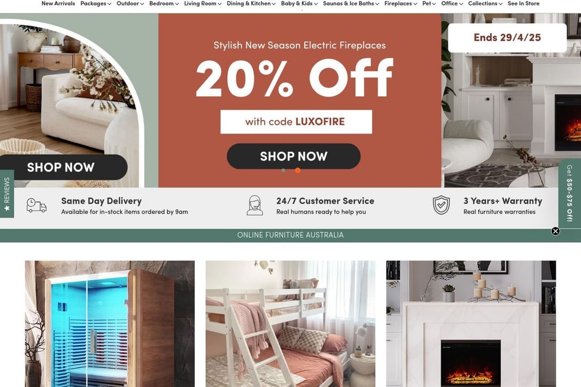 Luxo Living homepage