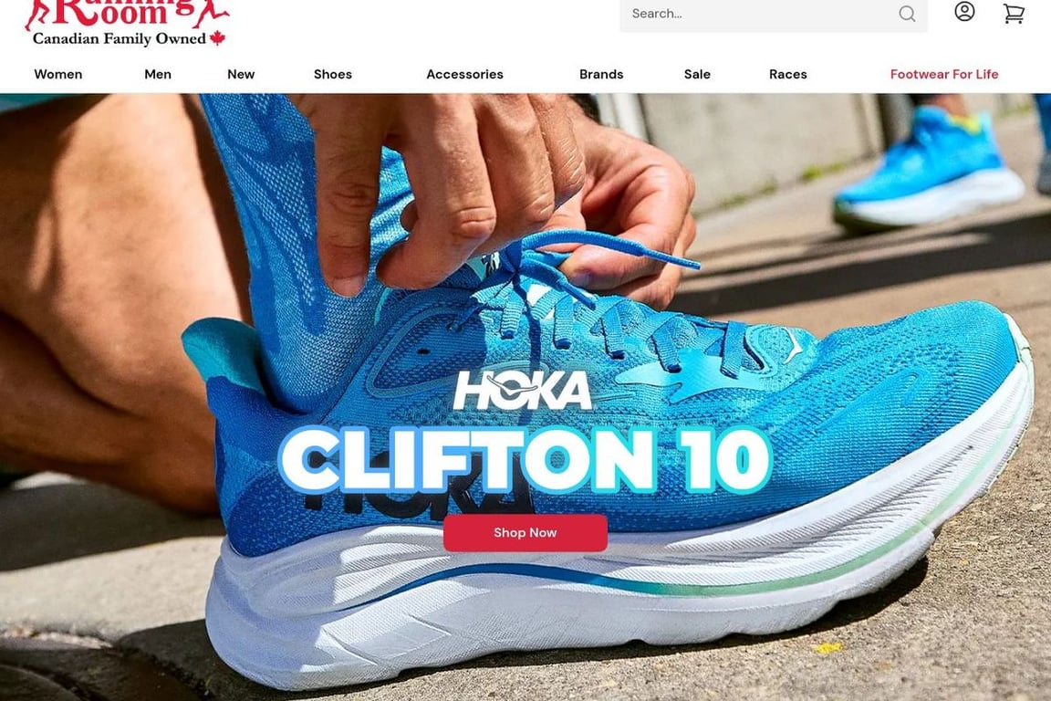 Running Room homepage