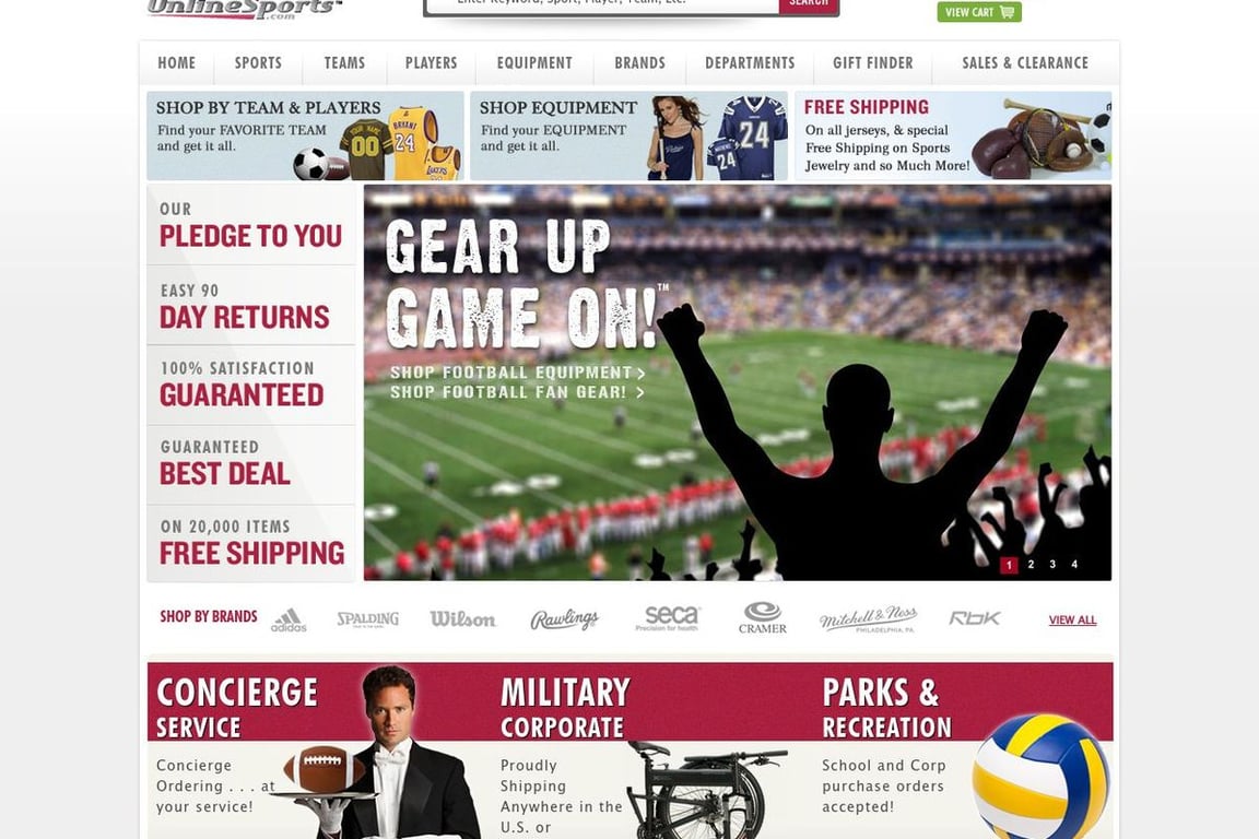 Online Sports homepage