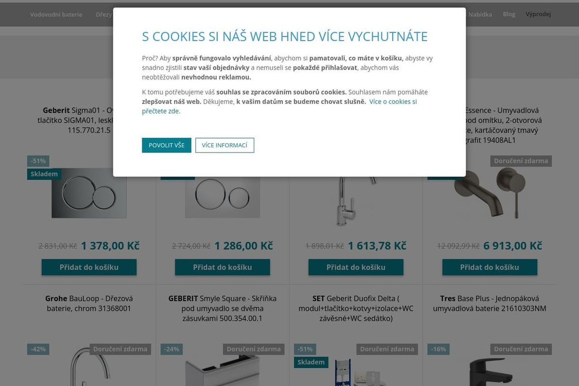 Baustore homepage