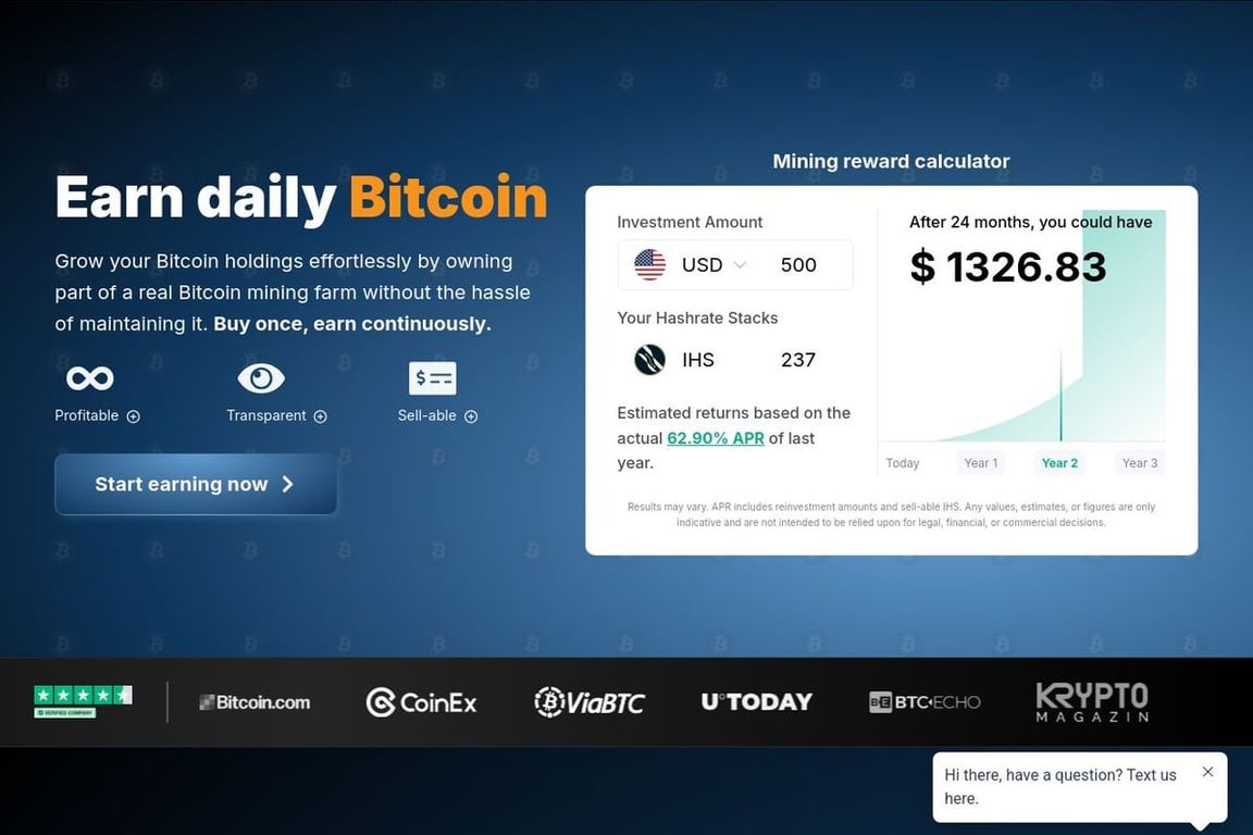 Infinity Hash homepage