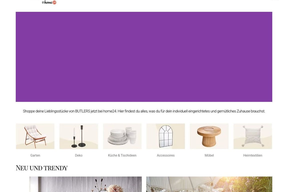 Butlers homepage