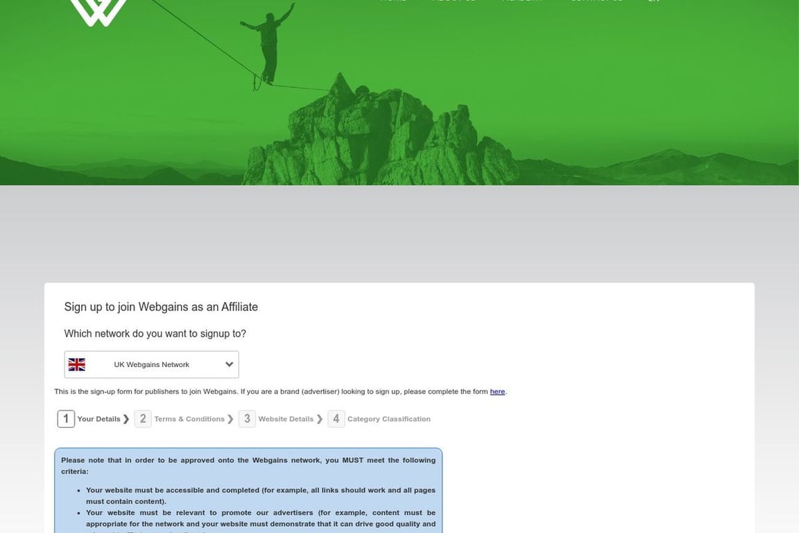 Messy Weekend UK affiliate program signup page