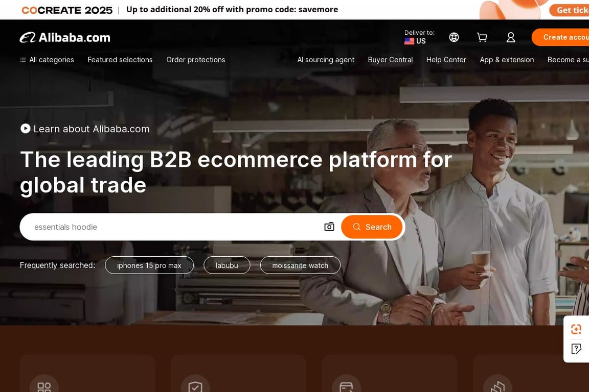 Alibaba homepage
