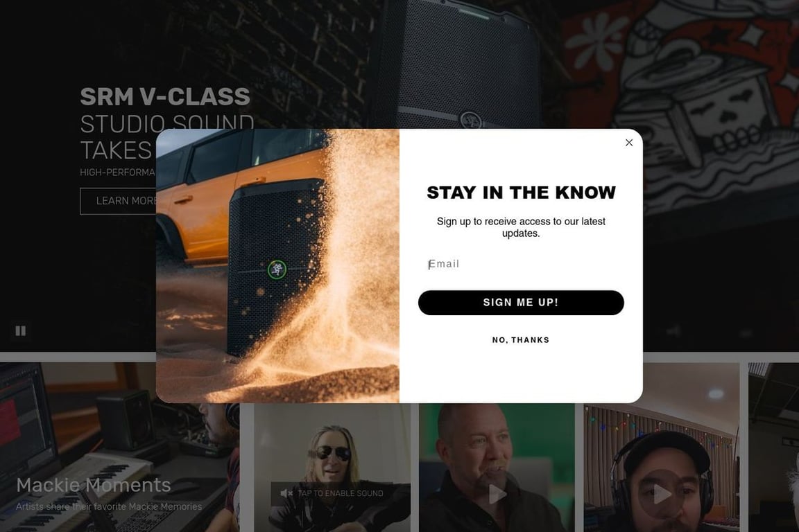 Mackie homepage