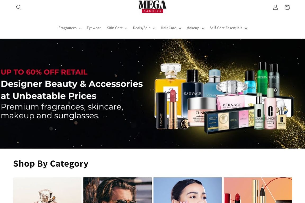 Megafashion homepage