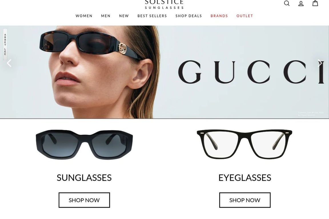 SOLSTICEsunglasses.com homepage